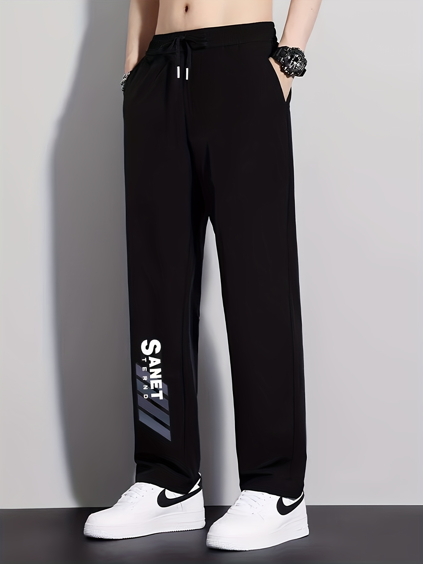 بنطلون رياضي سريع الجفاف للأولاد من ألياف آيس سلاكي بتصاميم عشوائية عصرية - تصميم مستقيم خفيف للصيف، قابل للغسل في الآلة مع جيوب للمراهقين والشباب، مثالي للهواء الطلق - Image 4