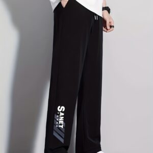 بنطلون رياضي سريع الجفاف للأولاد من ألياف آيس سلاكي بتصاميم عشوائية عصرية - تصميم مستقيم خفيف للصيف، قابل للغسل في الآلة مع جيوب للمراهقين والشباب، مثالي للهواء الطلق